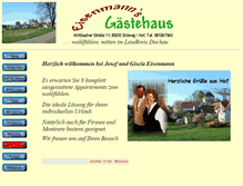 Tablet Screenshot of eisenmanns-gaestehaus.de
